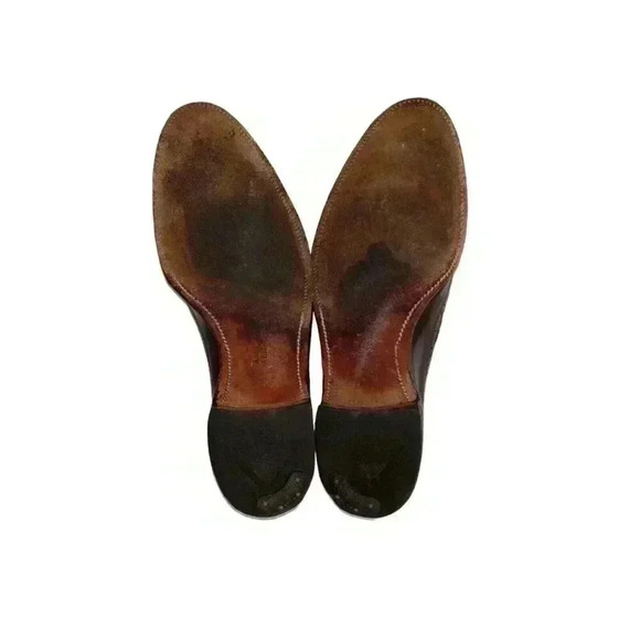 Allen Edmonds Burgundy Berwick 8877 Wingtip Tassel Loafers Dress Shoe Size 11 C - Picture 7 of 10